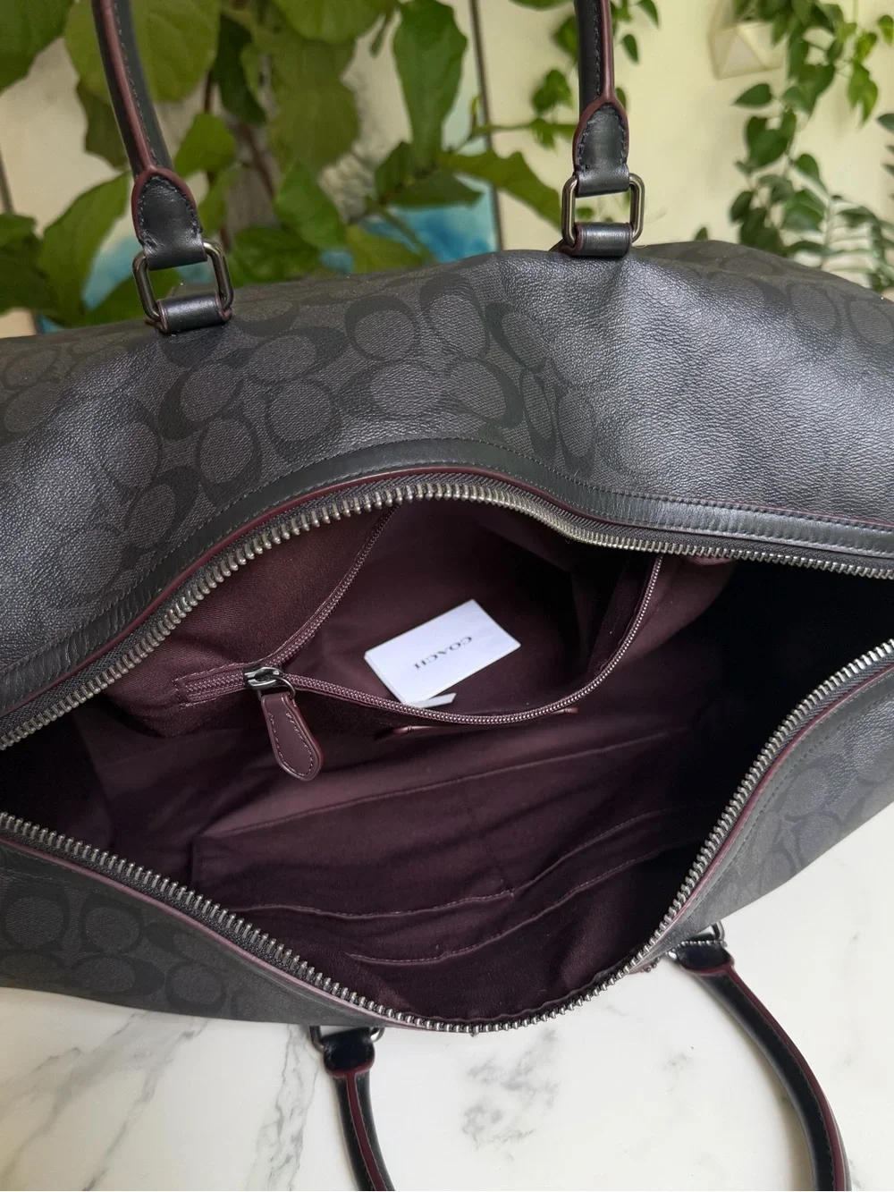 Coach Trekker Medium Carry-On Weekender Duffle In Signature Canvas F84216 Black